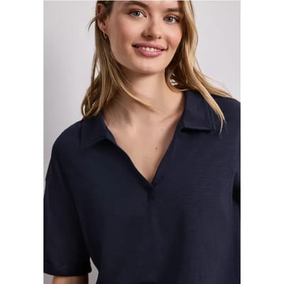 Jersey poloshirt met korte mouwen