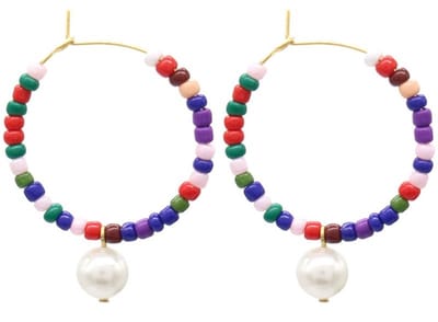 Oorbellen - oorringen - hangers - bedel - parel - multicolor - kralen - accessoire - hip - tijdloos - cadeau - hip - tijdloos - feest