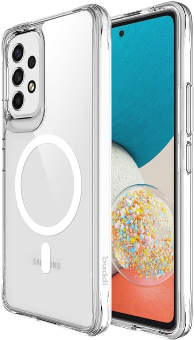 Buddi Core - Hoesje Geschikt voor Samsung Galaxy A53 - Compatibel met MagSafe - Back Cover met Magneet - Doorzichtige Telefoonhoes - Beschermhoes - Transparant