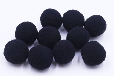 Pom Pom Ballen - Knutsel Pompoms - Creatief Knutselen - Lichtgewicht Duurzaam - 35mm Diameter - Zwart