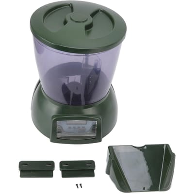Distributeur automatique de nourriture pour poissons d'étang, 4,25 L, écran LCD, alimenté par batterie