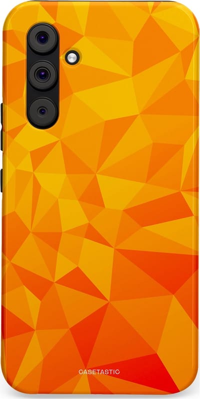 Casetastic Hoesje Geschikt voor Samsung A54 (5G) - Stijlvolle Beschermende Duo-layer Case - Citrus Polygoon
