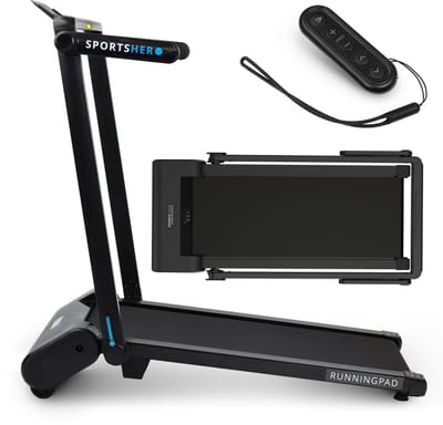 SPORTSHERO RUNNINGPAD PRO S - Hardloopband - 12 KM/u - Automatische Helling 13% - Zijsteunen