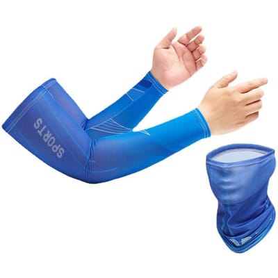 manchons de protection solaire et rafraîchissants pour hommes, manchons d'été, protège-bras, gants en soie glacée one size [OPP transparent bag]