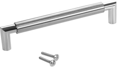 SOTECH meubelgreep E9 echt roestvrij staal BA 160 mm / Ø 16 mm met verchroomde sokkel geschikt voor Nobilia
