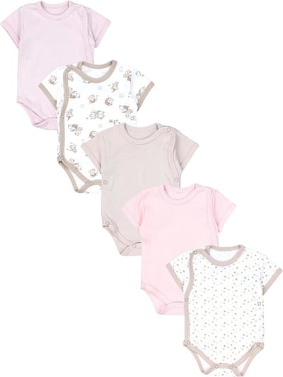 Baby Meisjes Rompers - Kleding Set - Dagelijks Gebruik - Praktische Drukknopen - Set van 5 - Multicolor