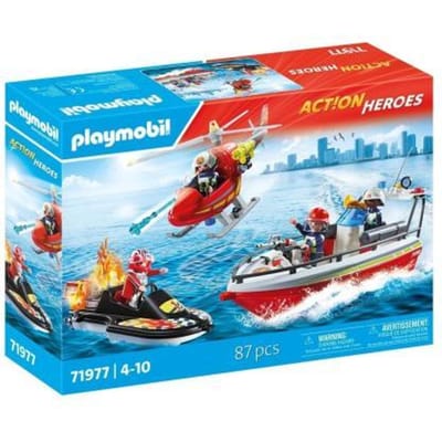 Playmobil Action Heroes Brandweer Reddingsteam met Onderwater Motor - 71977