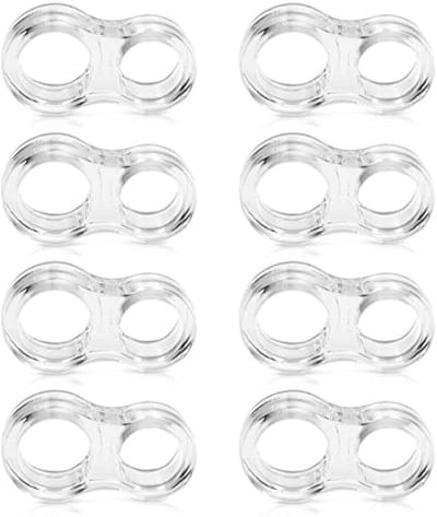 Deurkruk dempingspads - 8-pack - Transparante flexibele deurstoppers - Opschuifbare muurbeschermers voor deurklinken - Geen boren nodig voor deurklink dempingspads