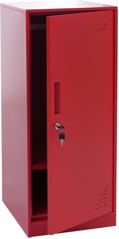 Kluisje MCW-P63, kluisje Kluisje Kast Kluisje Deur Kledingstang, 90x38x45cm Staal ~ rood