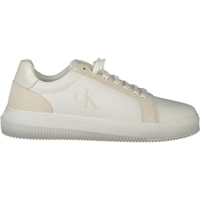 Calvin Klein Witte Polyurethaan Herensneaker