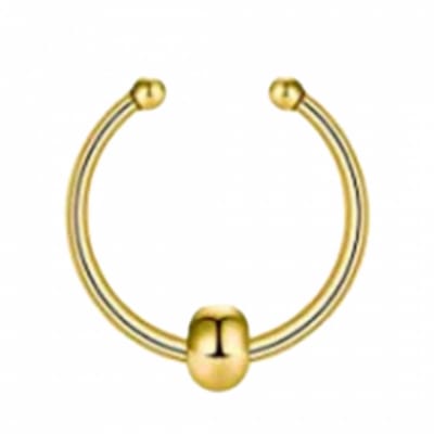Fake Neus Piercing -Klein-Ring-Goudkleurig - Charme Bijoux
