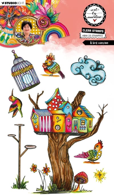 Clear stamp ABM 25 collection - A bird mansion nr. 815