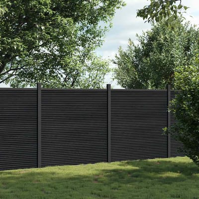 vidaXL - Schuttingpaneel - 353x186 - cm - HKC - grijs