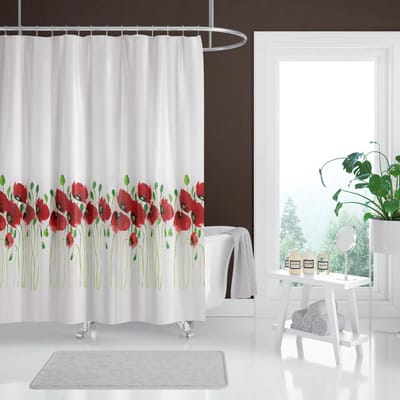 Casabueno - Douchegordijn 180x200 cm - Badkamer Gordijn - Polyester - Waterdicht - Sneldrogend en Anti Schimmel - Wasbaar en Duurzaam - 7081