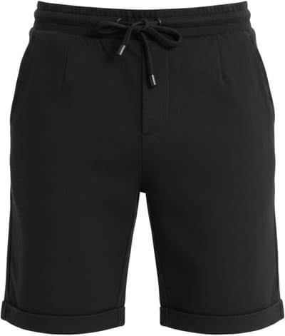 OMBRE Korte Broek - Regular Fit - Viscose - Effen Zwart S