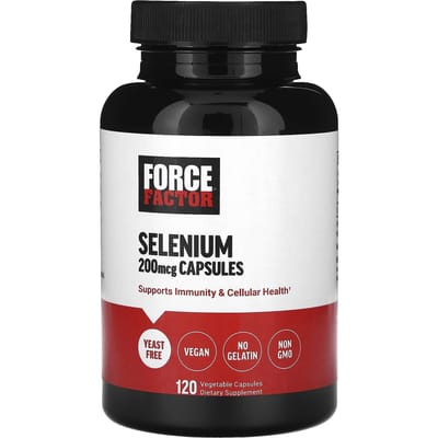 Force Factor, Selenium, 200mcg, 120 Plantaardige Capsules