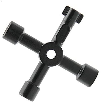 Multifunctionele Radiator Sleutel - 4-Way Utility Tool voor Onderhoud van Apparatuur en Kasten