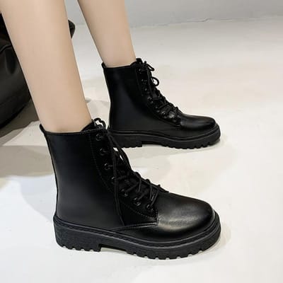 Nieuwe effen kleur eenvoudige kruisband modieuze damesschoenen plus fluweel warm casual en comfortabele korte laarsjes Chaussure Femme 35 white