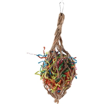 Kleurrijk Papier Niet Giftig Onschadelijk Vogel Versnipperd Papier Netzak Papegaaien Hangend Kauwen Bijten brown