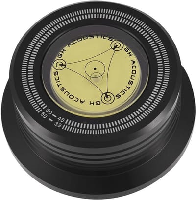 3 in 1 Recordklem voor LP Platenspeler - Geluidsstabilisator met Bellenniveau (Zwart)