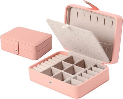 Draagbare Sieradenopbergdoos voor Reizen, Mini Sieradenbox, Ideaal voor Oorbellen en Accessoires