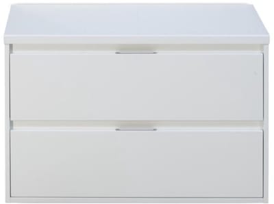 Porto Badmeubelset 90 cm - Wit Hoogglans - Wastafelbovenblad Wit Hoogglans