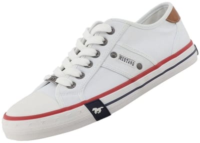 Mustang heren sneaker van canvas wit