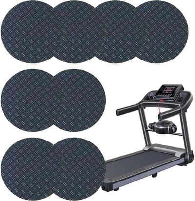 Loopband Mat - Fitness Apparatuur Pad - Vloer Beschermen - Dubbelzijdig Antislip - 10x10x0.5 cm - Zwart