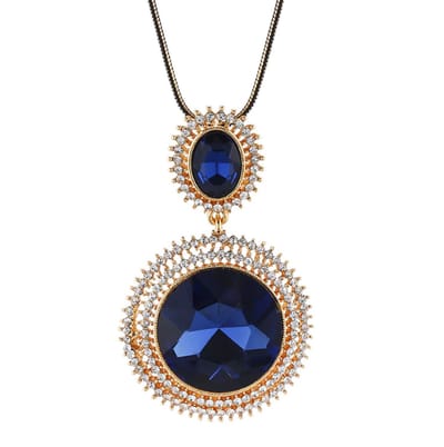 N3 Collecties Gouden Kristal Strass Ronde Hanger Lange Ketting Vrouwelijke Winter Trui Keten voor Vrouw