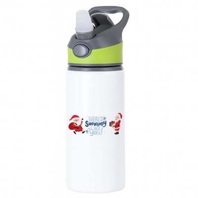 Hacebo® - Kerst there's snowbody like you waterfles met rietje groen - Kerstmis - Kerst beker - winter - kerst - christmas - kerst cadeau - water fles - 650ML