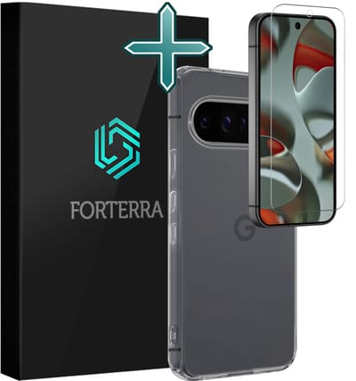 Hoesje Met Screenprotector - Geschikt voor Google Pixel 10 Pro - Sterk & Shockproof - Telefoon Hoes - Back Cover - Siliconen Case - Transparant