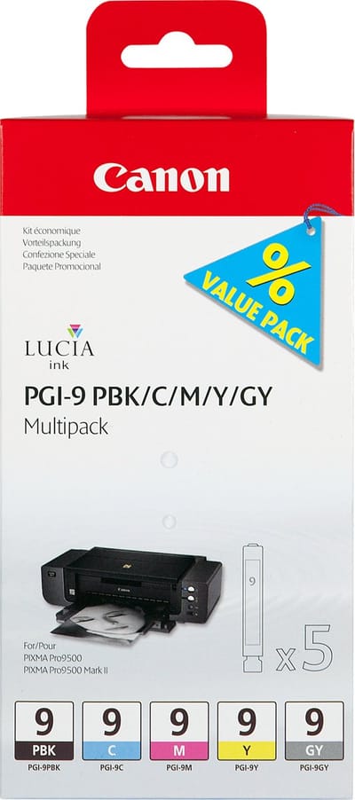 Canon PGI-9 - Inktcartridge / Zwart / Cyaan / Magenta / Geel / Pigment Zwart