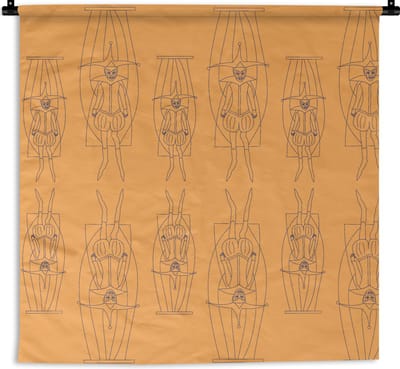Wandkleed - Wanddoek - Carnaval - Joker - Patronen - 90x90 cm - Wandtapijt