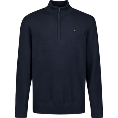 No Excess Pullover Half Zipper Solid Knit Night Größe: M | Turtlenecks Outlet | Herren | Schwarz