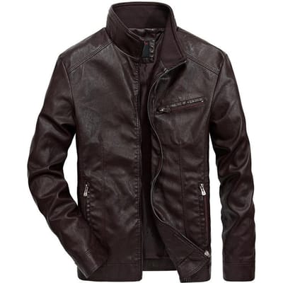 Heren Herfst en Winter Nieuwe Heren Motorfiets Plus Fleece Leer Knappe Casual Jeugd Jas Jas 5XL