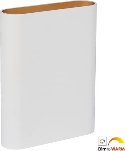 Wandlamp Ovalo 12Watt Led Wit Goud DTW