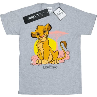 Disney Jongens The Lion King Simba Pastel T-Shirt (Sportgrijs)