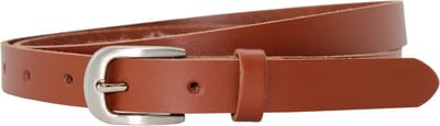 Smalle riem cognac - Dames riem smal - Taillemaat 110  - Leren Riem - 2cm breed