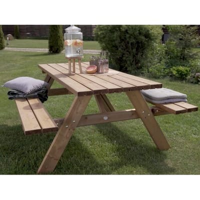 AXI Julie Picknicktafel van hout Klassiek 177 x 154 cm - Bruin