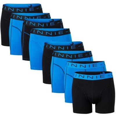 Vinnie-G Boxershorts - 8 stuks - Black Blue Combo - Maat S - Heren Onderbroeken - Geen irritante Labels - Katoen heren ondergoed