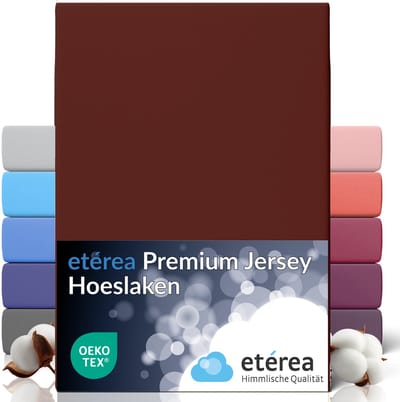 etérea Premium Jersey hoeslaken 90x200 - 100x200 cm - Oekotex - 100% katoen - bis 25 cm - Rood