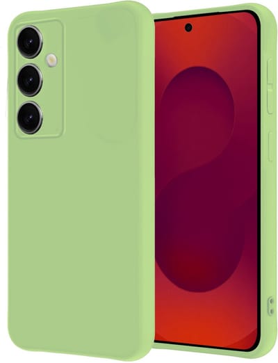 Hoesje - Geschikt voor Samsung Galaxy S25 - Sterk & Shockproof - Hoes Cover - Siliconen Case - Groen