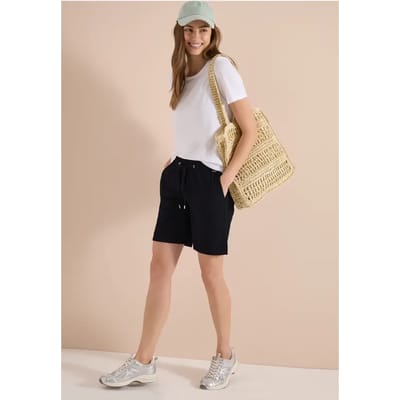 Seersucker shorts in effen kleuren