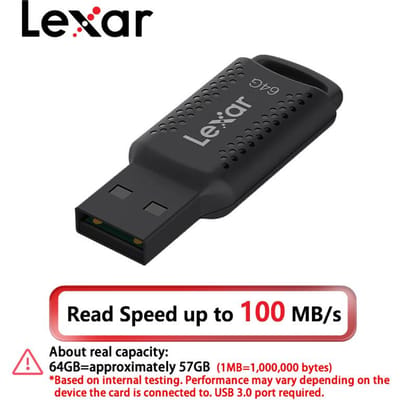 Lexar 128GB USB Flash Drive USB 3.2 Pen Drive 32GB 64GB 256GB Mini U Schijf Geheugenstick Originele Flash U Schijf voor Computer 【64GB】 black