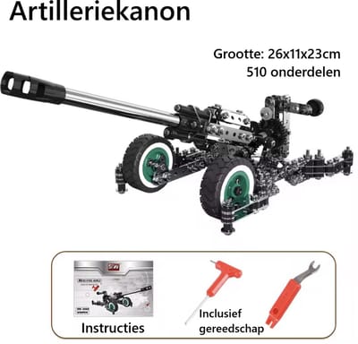 Bouwpakket Kanon (510 Delen) | Militaire Modelbouw | Beweegbaar