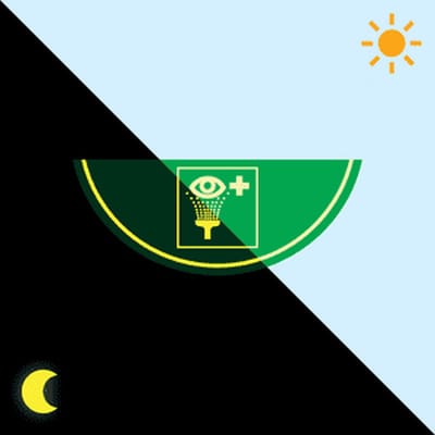 Oogdouche vloersticker E011 - 750 x 300 mm Lichtgevende zelfklevende folie