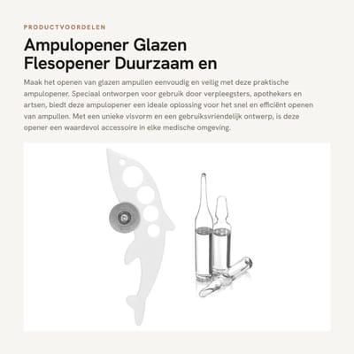 Dailygoods- Ampulopener Hoogwaardig ABS - Ampulbreker - Flesopener - Snijapparaat - Visvorm - 12 cm Lang