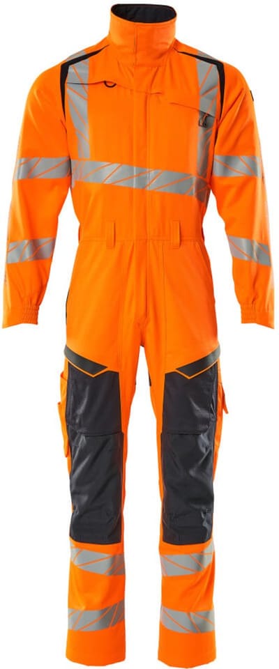 Mascot Accelerate Safe Overall met kniezakken 19519-236 - hi-vis oranje/donkermarine - 2XL