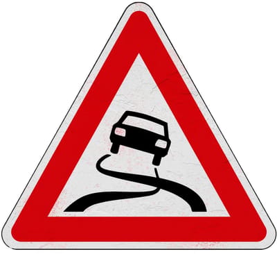 Slipgevaar bord - J20 | Sign Again materiaal | 20 cm