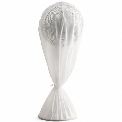 Ventilatorhoes - Waterdicht en Stofdicht - Beschermhoes voor Elektrische Ventilator - Wasbaar PEVA Materiaal met Vetersluiting - 60*145 cm - Bescherming tegen Vocht en Vuil-Wit